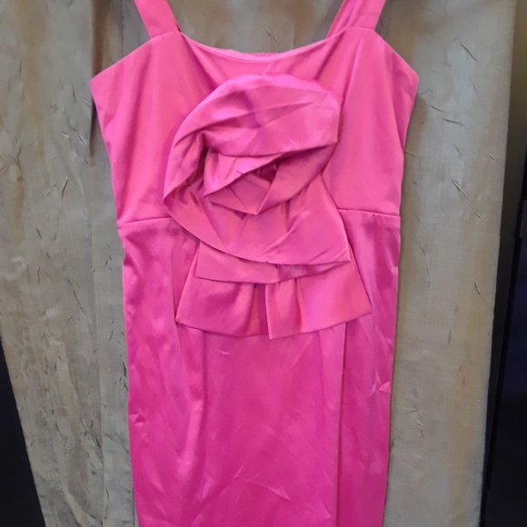 KittyKat Pink Sateen Party Dress M - Picture 2 of 3